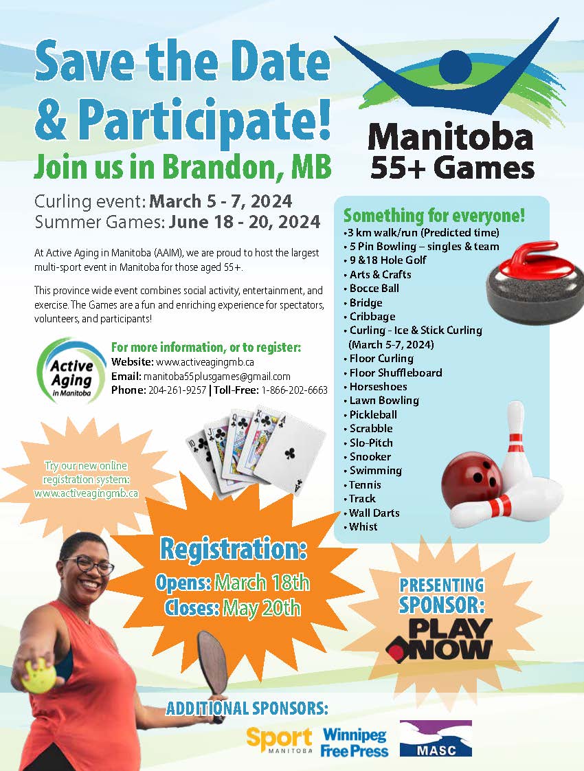 2024 Manitoba 55+ Games Active Aging in Manitoba